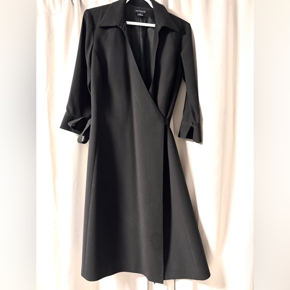 Ann Taylor Dresses & Skirts - Ann Taylor Classic Black Crepe Wrap Dress